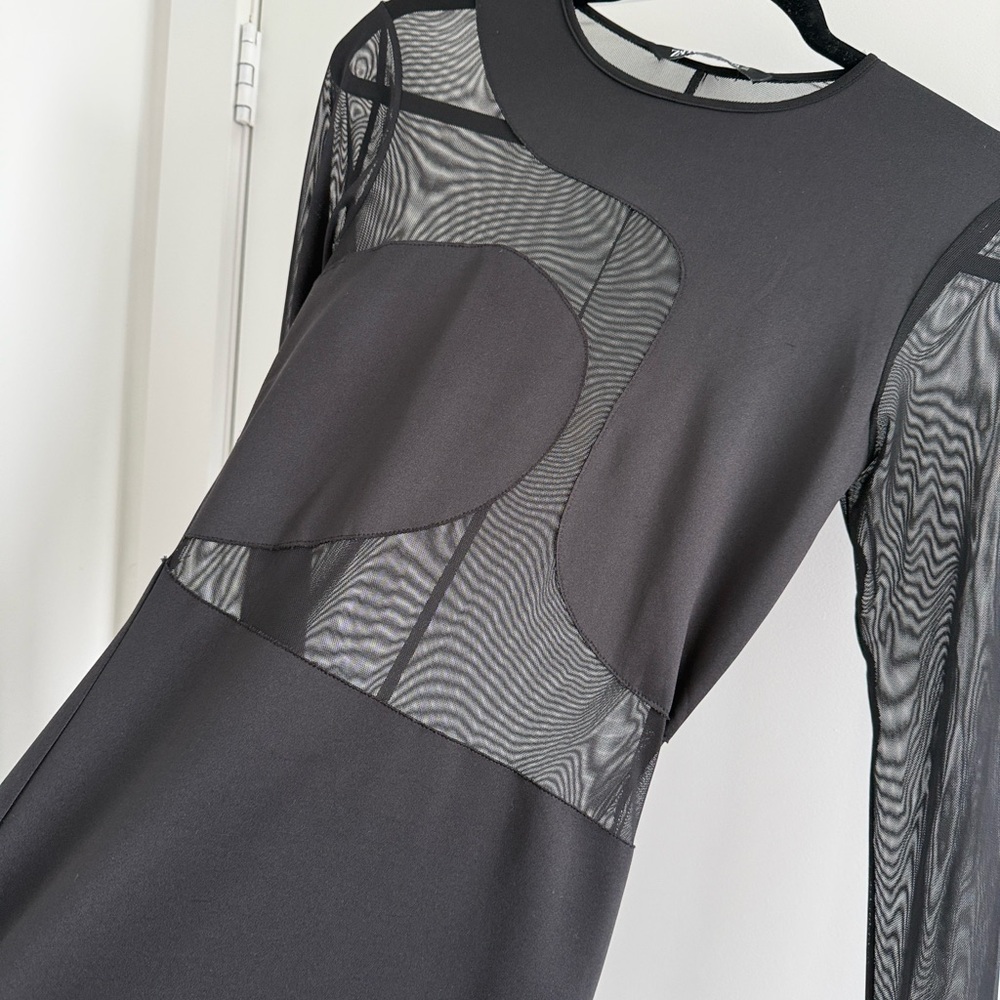 ZARA mod mesh mini dress